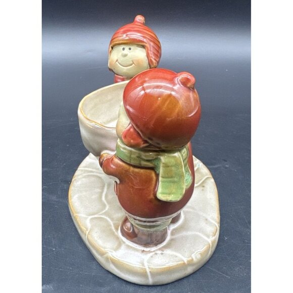 Yankee Candle KIDS w/ SNOWBALL Ceramic Votive Tea Light Candle Holder Christmas - Picture 4 of 9